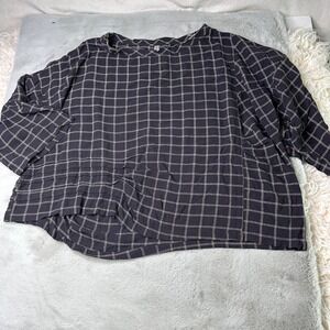 Xiao Shirt Womens XL Cynthia Chow Art to Wear Linen Blend Lagenlook Relaxed Top